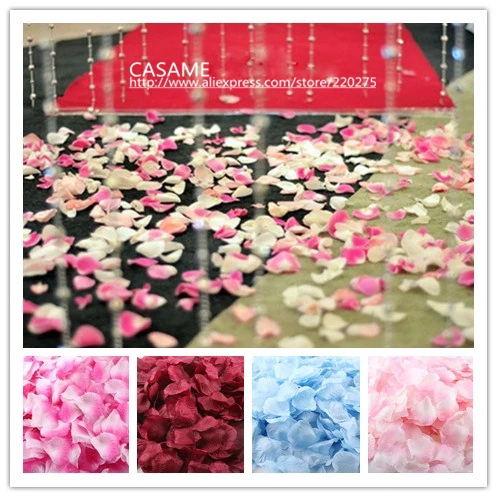 

100pack(10000pcs) Silk Rose Flower Petals Leaves Wedding Table Decorations Event Party Supplies Multi Color Wreaths