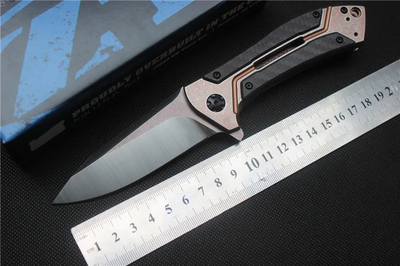 Новинка MIKER ZT0801CF шарикоподшипник складной нож D2 Титан углеродное волокно Кемпинг