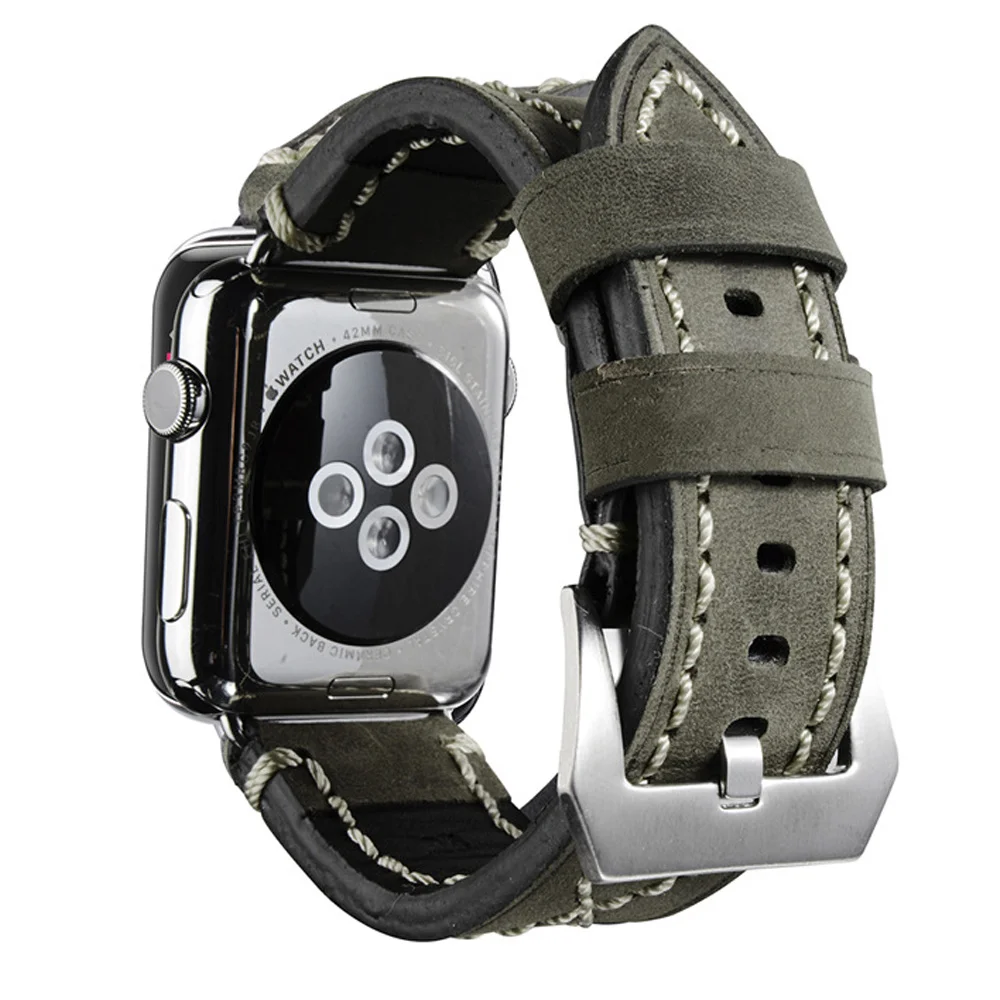 Avitalk Натуральная кожа ремешок для часов Ремешок аpple наручных iwatch из коровьей кожи