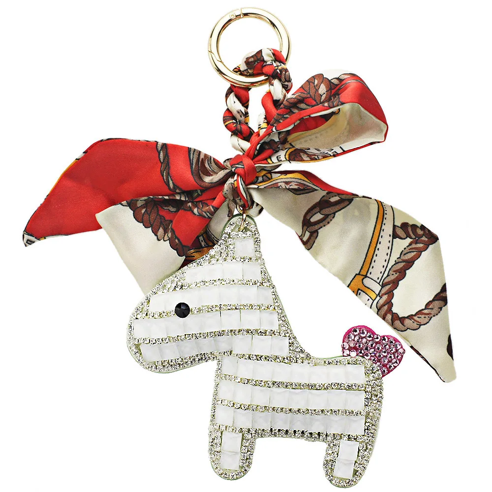 Dalaful шарф с рисунком лошади брелки кожаные кошелек сумка кулон подарок для