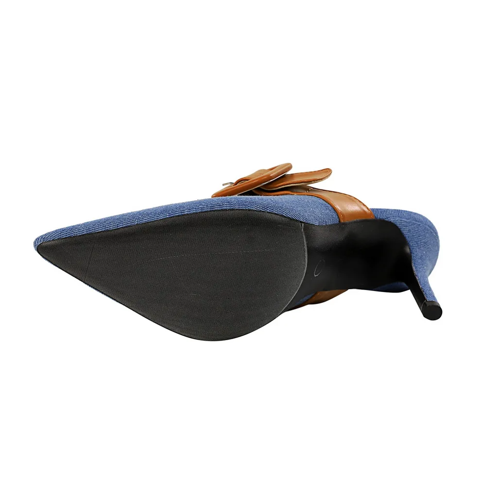 Евро американские женские туфли тапочки тюки на высоком каблуке и с неглубоким