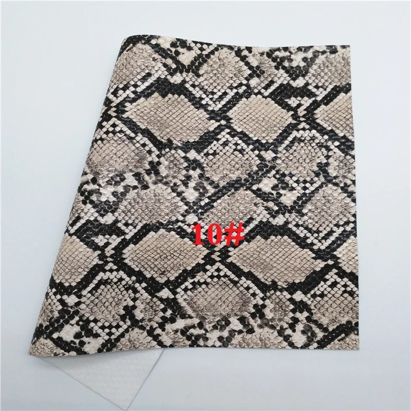 10 Glitterwishcome 21X29CM A4 Size Vinyl For Bows Snake Python Synthetic Leather Fabirc Faux Leather Sheets for Bows, GM428A - Цвет: 10