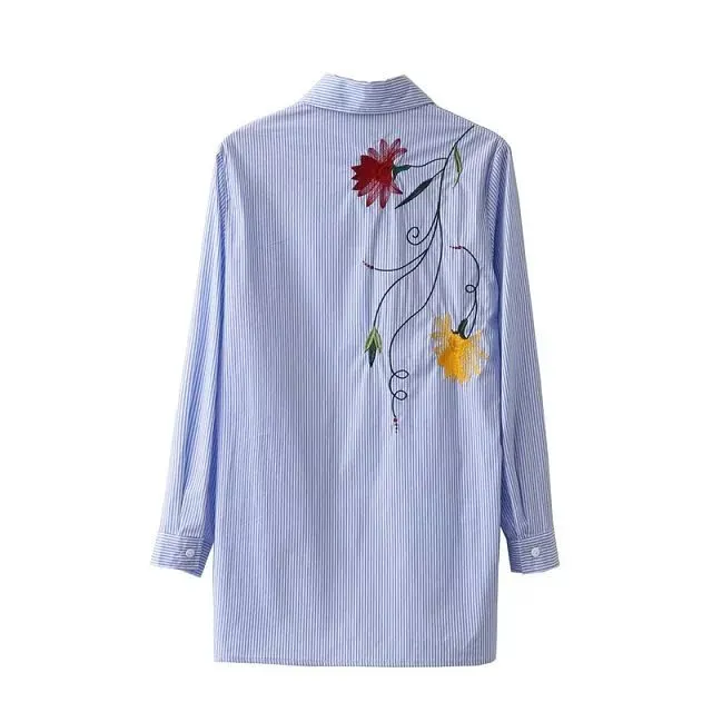 Вечерний Топ 2018 Летняя женская блузка из хлопка с цветочной вышивкой Женская