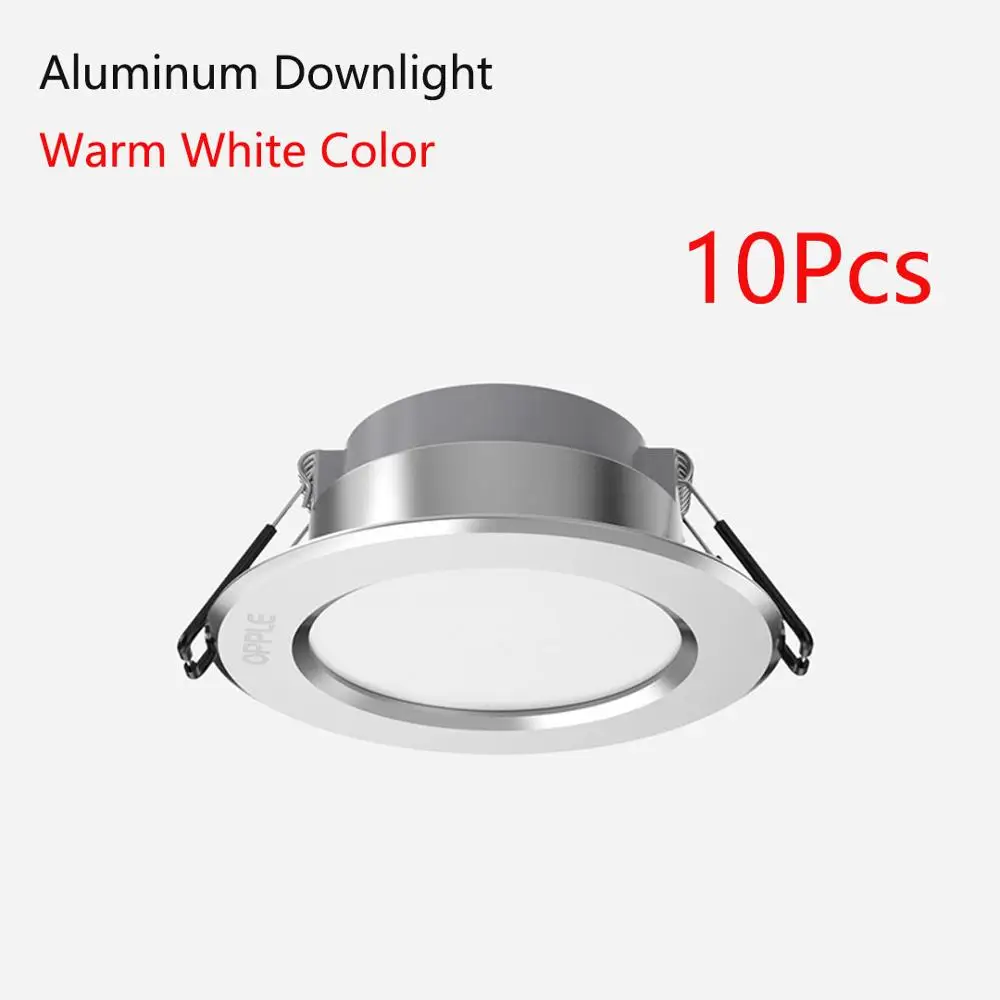 10pcs warm white Xiaomi OPPLE 3 Вт светодиодный вниз светильник 120 градусов угол светильник ing белый светильник и теплый белый светильник потолочный утопленный светильник для дома вне - Цвет: 10pcs warm white