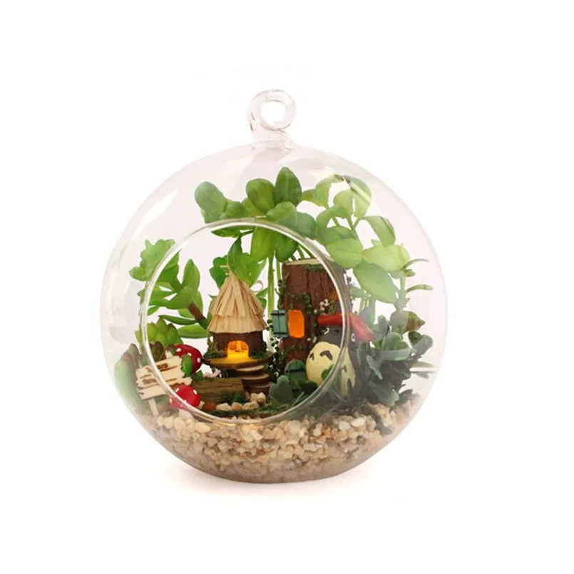 Деревянный сборный кукольный домик сделай сам Totoro миниатюрная модель фотодомик