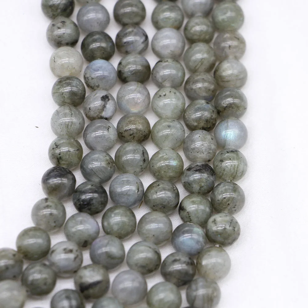 1strand/lot Natural Stone Labradorite White Spectrolite Round Loose Spacer Beads 4 6 8 10 12 mm For DIY Bracelet Jewelry Making | Украшения