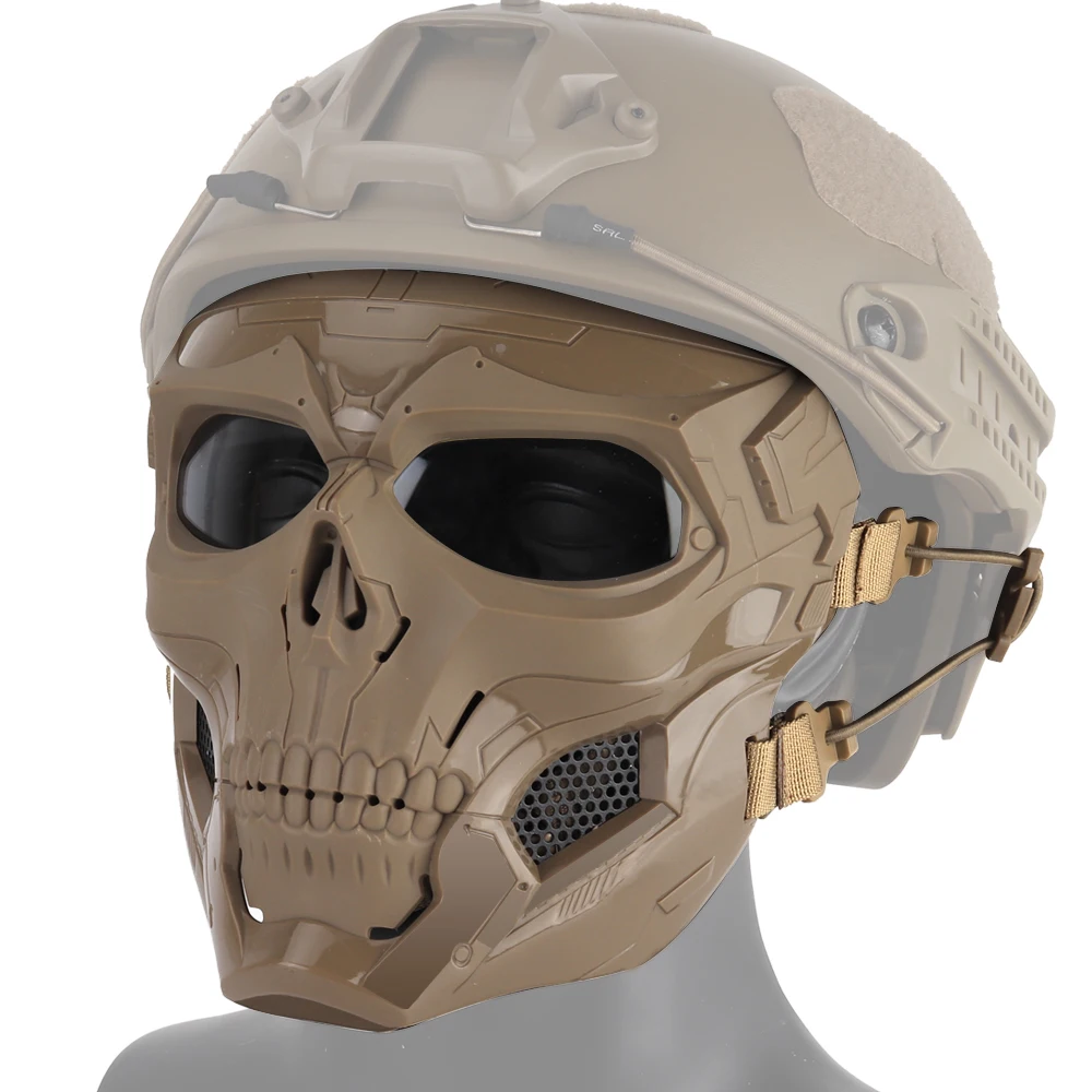 Thiroom skull skeleton full face tactical airsoft paintball cosplay mask photo