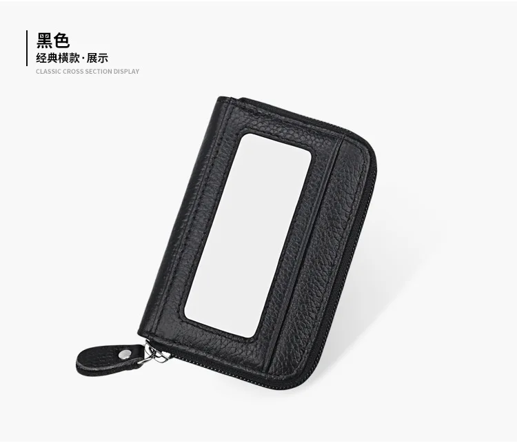 Модный кошелек из натуральной кожи для женщин Женский RFID крепление фиксатора кошельки дорожный с молнией Женский кошелек женский держатель карты