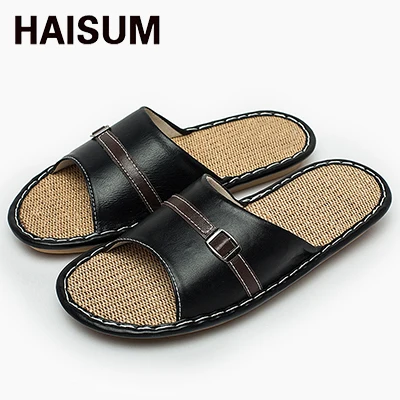 Вьетнамки; Лидер продаж; zapatos hombre; Новинка года; мужские летние Нескользящие тапочки из овечьей кожи; домашние тапочки на деревянном полу; Tb010