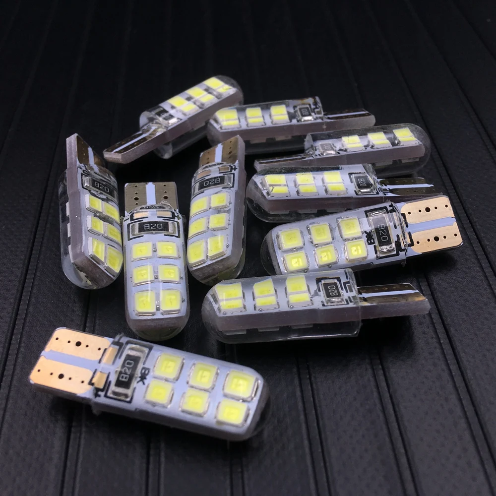 Автомобильный T10 W5W 2835 12SMD Canbus безошибочный габаритный боковой маркер