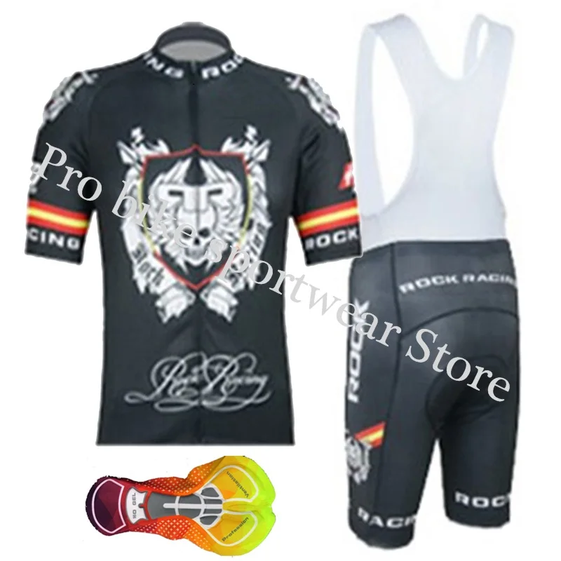 Cycling jersey set 3 Рок Гонки классический летний Велоспорт Джерси MTB велосипедная одежда короткий рукав велосипед спортивная одежда трико Ropa Ciclismo Hombre 16D гель - Цвет: Cycling jersey set 3