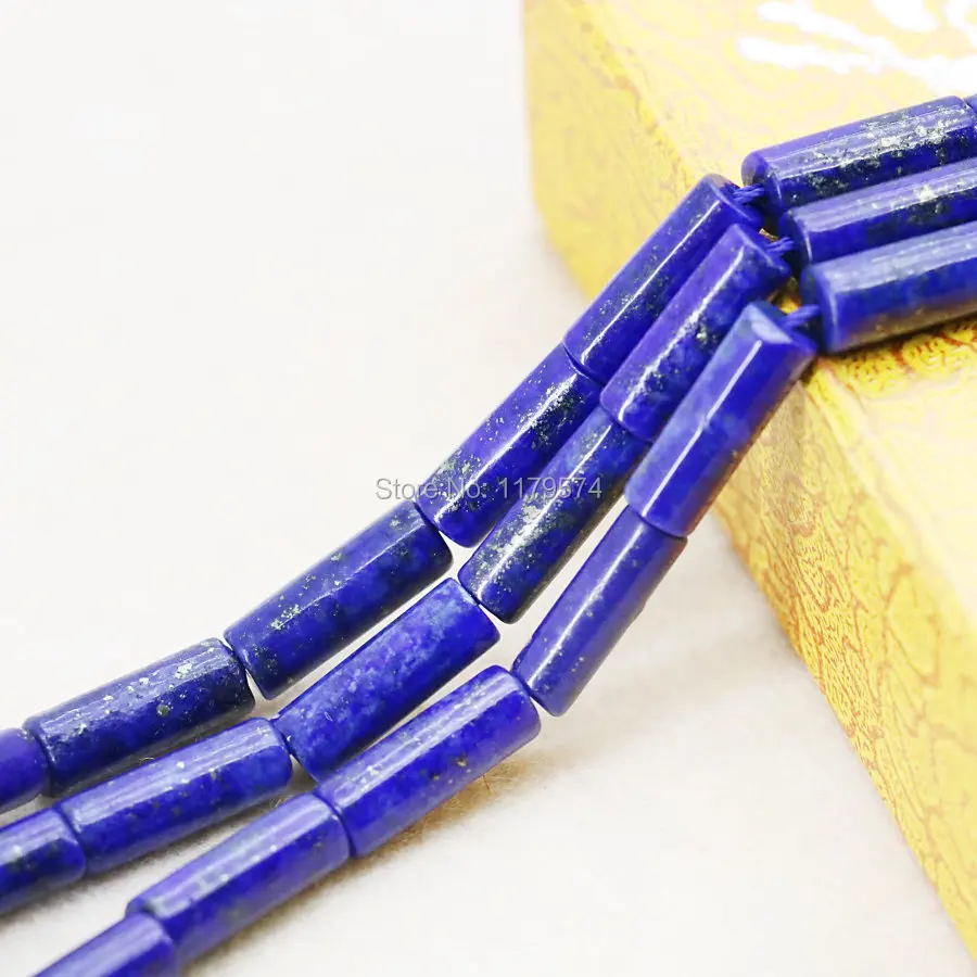 Бусины трубки с ляпис Лазуритом 4 х13 мм 15 дюймов|beads accessories|accessories for jewelry makingjewelry making