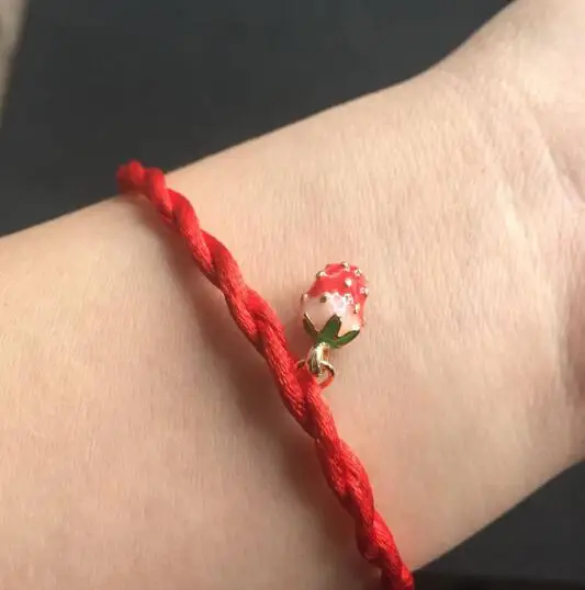 Sl043 красная веревка маленькая яркость 2018 простой дизайн модный красный браслет