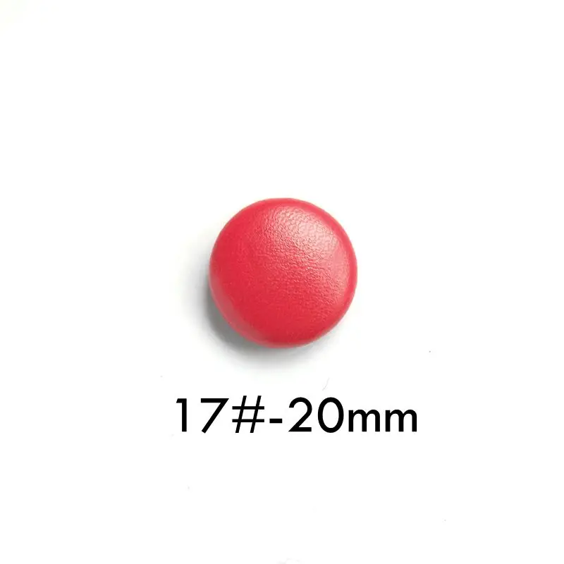 20mm-17 15 мм 20 искусственная кожа круглая ткань Пряжка DIY Кнопка ювелирные изделия материал домашний серьги фасоль аксессуары упаковка из 10 - Цвет: 20mm-17
