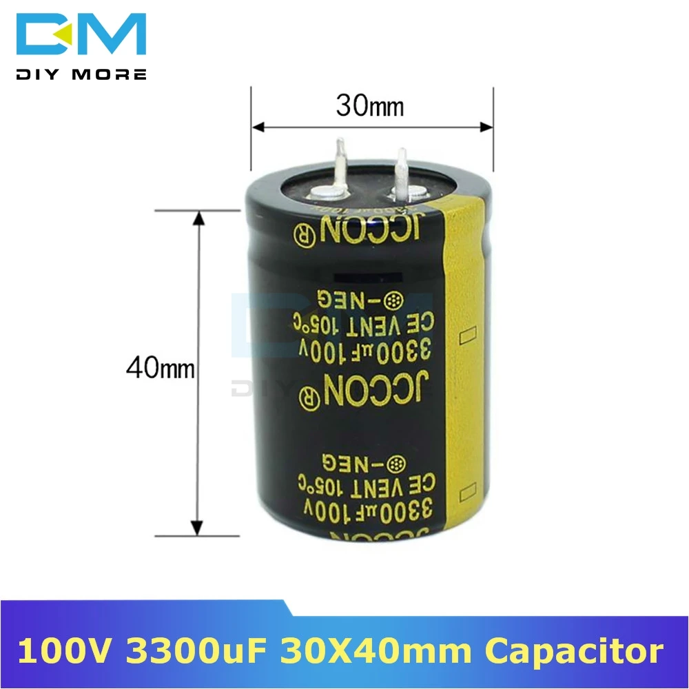 100V 3300 мкФ 30X40 мм 30X40 Алюминий электролитический конденсатор с алюминиевой крышкой, высокая частота низкое сопротивление со сквозным отверстием конденсатор с алюминиевой крышкой, 30*40 мм diymore