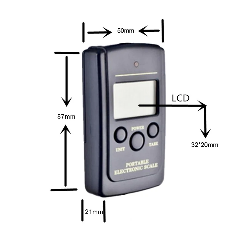 40kg Mini Portable Electronic Scale Practical High-precision Digital Hand Luggage Travel Gauge Weight Kitchen Pocket Hook Tool