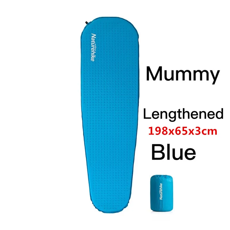Mu-lengthened-blue Naturehike матрас для кемпинга удлиненный Самонадувающийся коврик для кемпинга Высококачественная губка коврик для сна для походов на открытом воздухе - Цвет: Mu-lengthened-blue