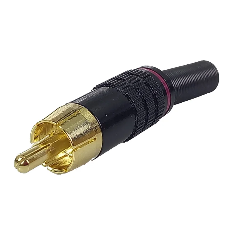 Позолоченный Штекерный разъем RCA 10 шт./лот пружинный штекер аудио для динамика