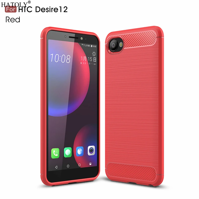 HATOLY For Capas HTC Desire D12 Case for Anti-knock Soft TPU Brushed Rugger Silicone Phone Cases 5.5&quot | Мобильные телефоны и