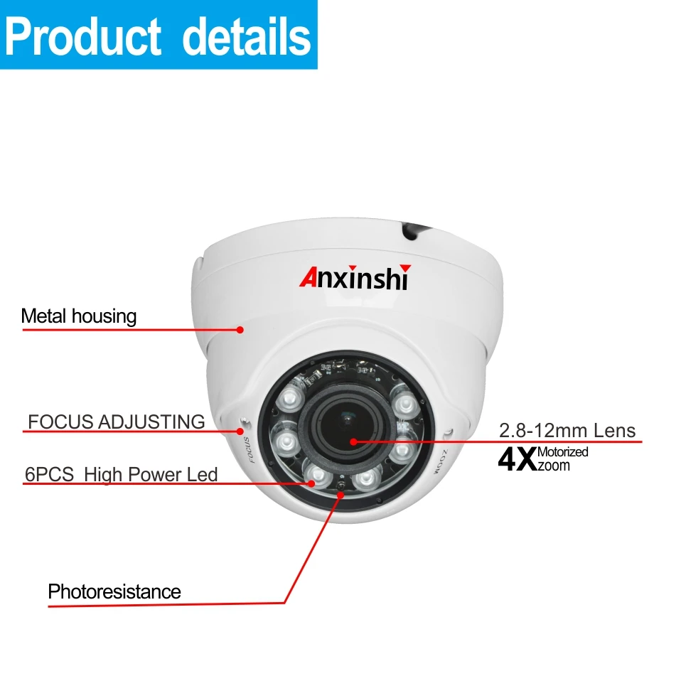 4CH DVR CCTV система 4 шт 2MP камеры IR 40m наружная безопасность металлическая купольная