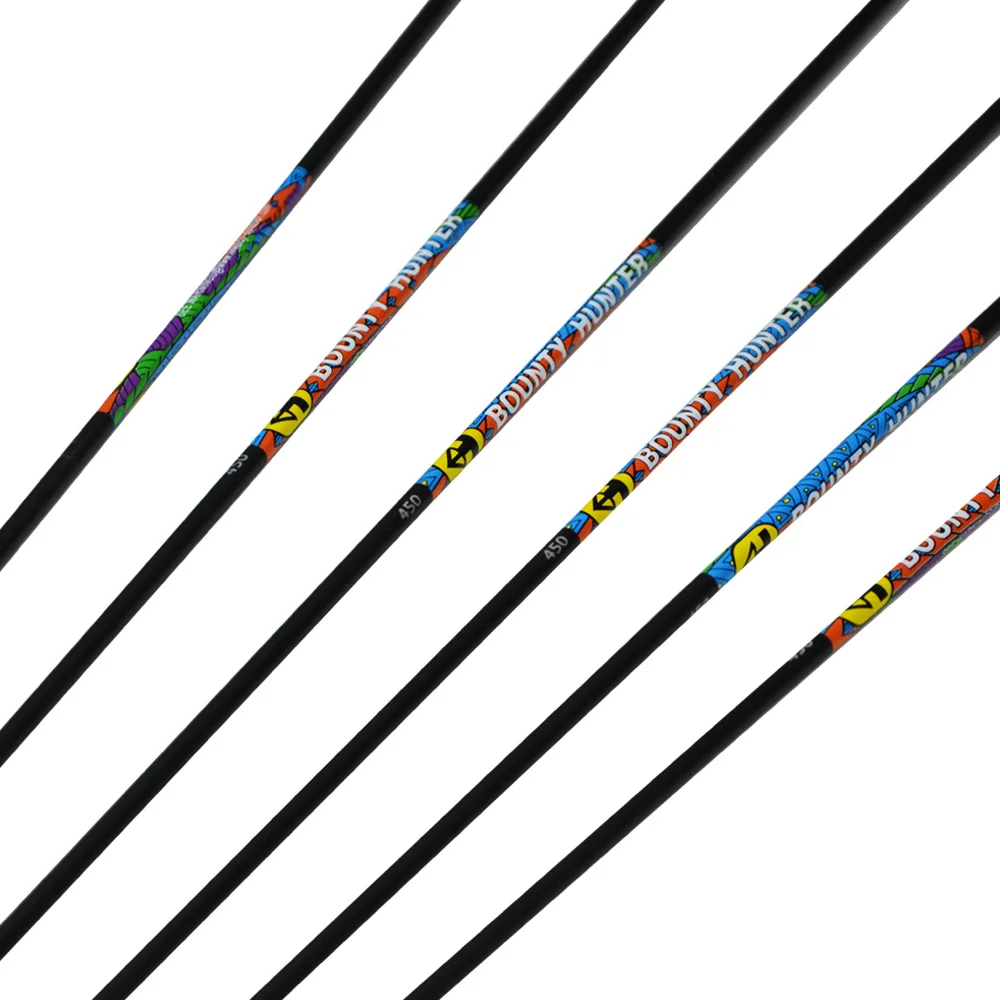 Стрелы из чистого карбона для стрельбы лука 6 шт. 32 дюйма стержень стрелы 450 ID мм