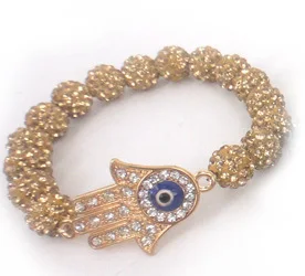 dark blue pave ball bracelet disco balls crystal evil eye hamsa hand Bracelets For Women Jewelry | Украшения и аксессуары