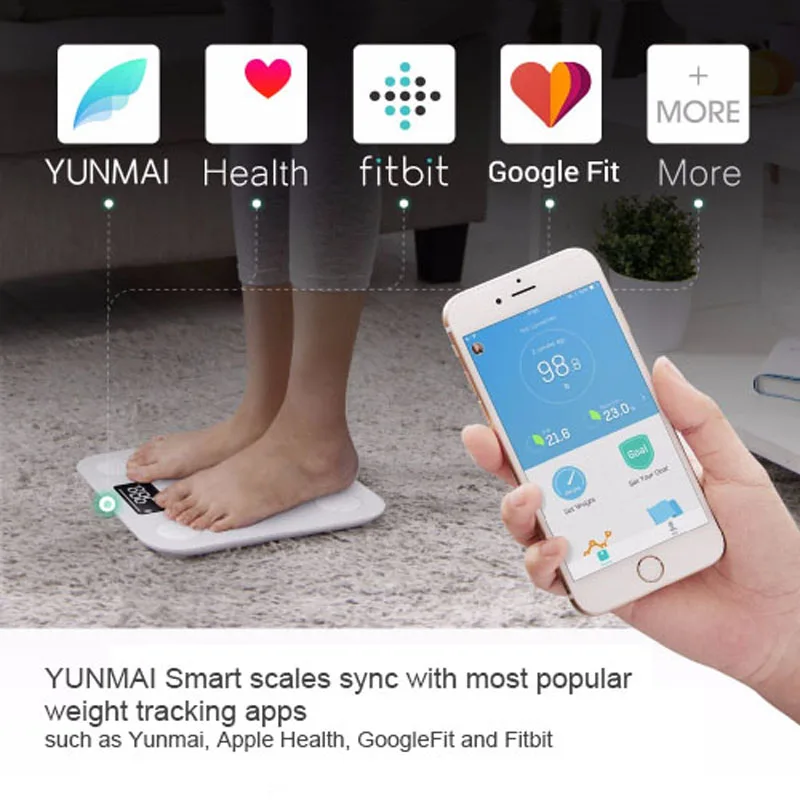 Хит продаж умные мини весы Yunmai m1501 Mi для ванной комнаты с поддержкой Bluetooth