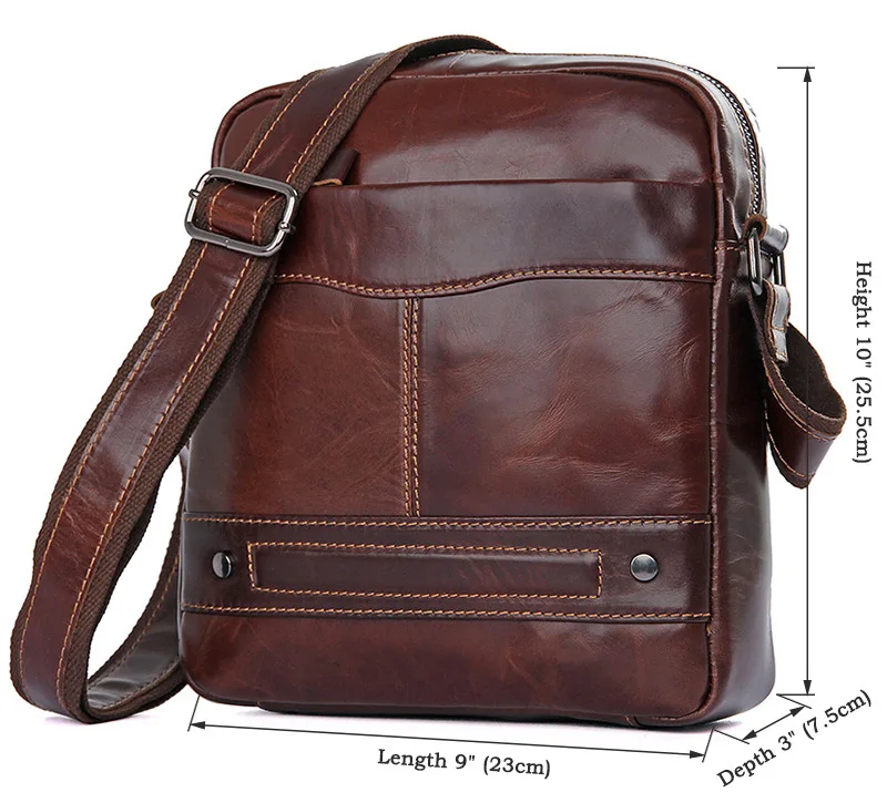 Men's Crossbody Bags Genuine Leather 2019 Man Messenger Shoulder Bag Vintage Fashion Brand Mini Cow Male |