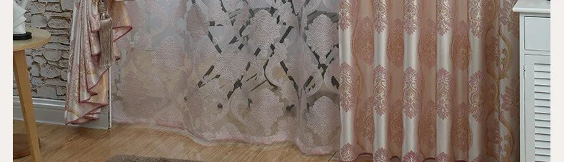Popangel, полиэстер, европейский стиль, золотистые жаккардовые затемненные занавески на окна для гостиной, новая мода, занавески для спальни, Индивидуальные