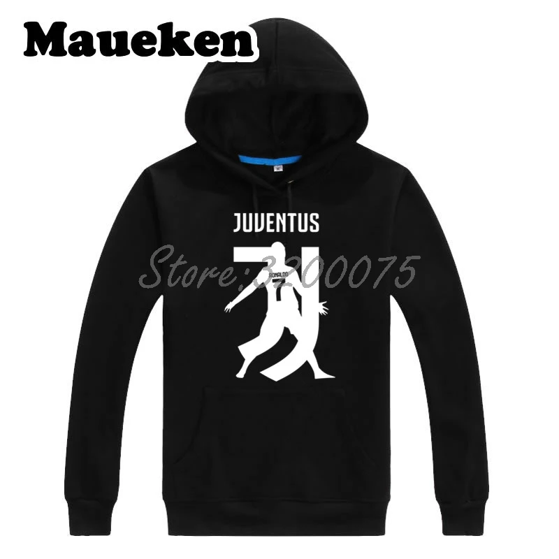 Мужские толстовки с капюшоном принтом Криштиану Роналду имя CR7 толстые для