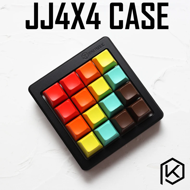 Anodized Aluminium case for jj4x4 jj16 jjcustom keyboard acrylic panels stalinite diffuser can support Rotary brace support
