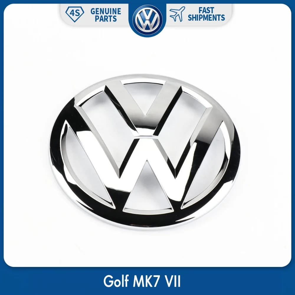 

OEM Silver 135mm Car Front Center Grille Chrome Emblem Badge Sticker Logo Fit for VW Volkswagen Golf MK7 VII 5G0 853 601 2ZZ