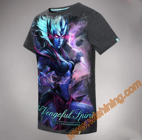 Высокое качество 3D DOTA 2 футболка классная Morphling Terrorblade Shadow Fiend SF Juggernaut футболки для мужчин мальчик DOTA2 Kael Hero Футболка - Цвет: Vengeful Spirit 04