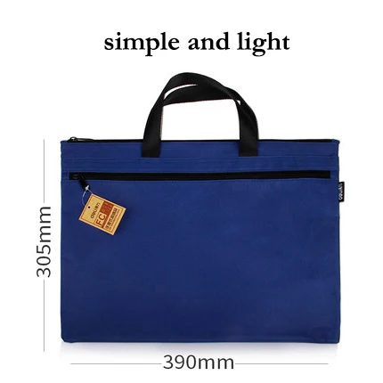 5840 blue Deli, 1 шт., Портативная сумка для файлов, А4, сумка для хранения данных, на молнии, портфель, холщовая, многослойная, деловая сумка, сумка для файлов - Цвет: 5840 blue