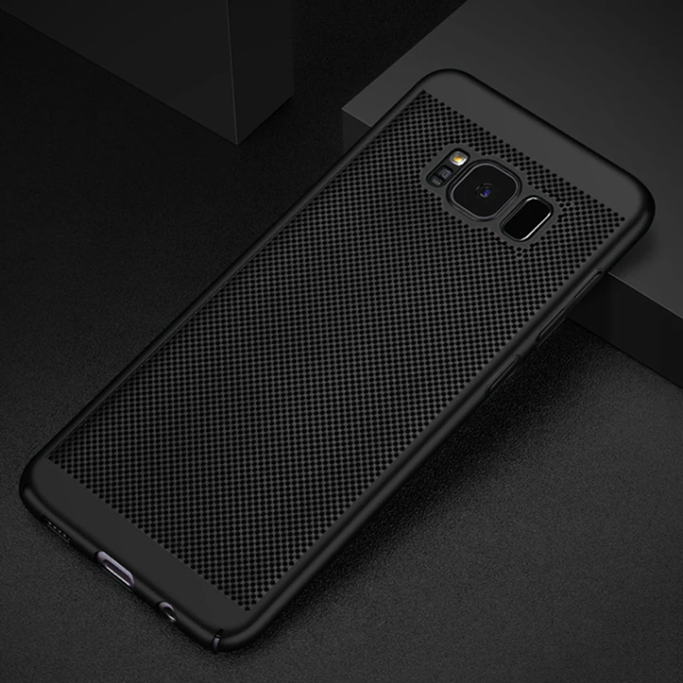 Теплоотводящая крышка для Samsung Galaxy S8 Plus чехол PC Mesh Пластик жесткий S7 Edge Note 8 S9 A3 A5 A7