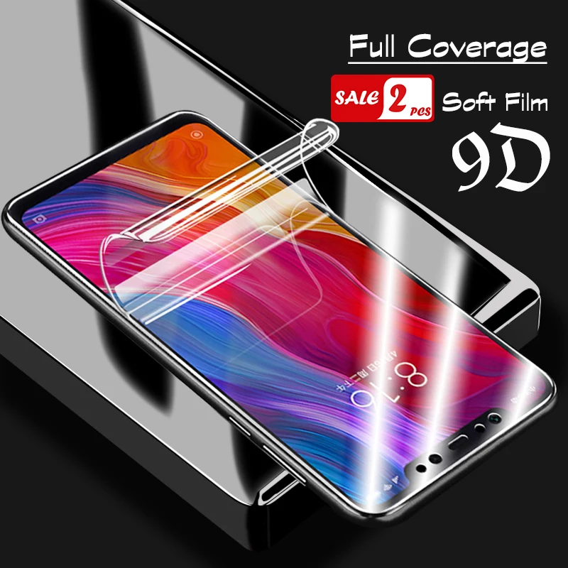 2 шт полный поверхности защитную гидрогель мягкий для Xiaomi mi 8 SE Pro A1 A2 Lite Экран