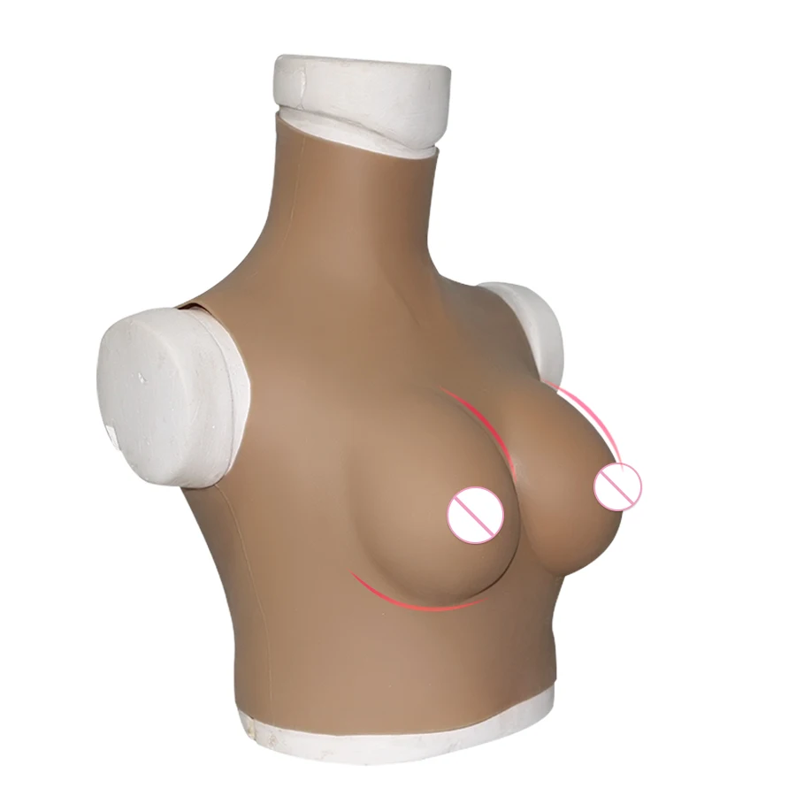 SHANGGHXINsilicone большая поддельная грудь формы B чашки реалистичные crossdressing накладные