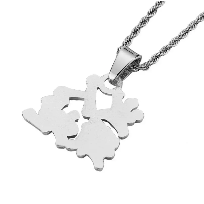 Прямая поставка китайская Подвеска со словами в стиле хип-хоп из нержавеющей