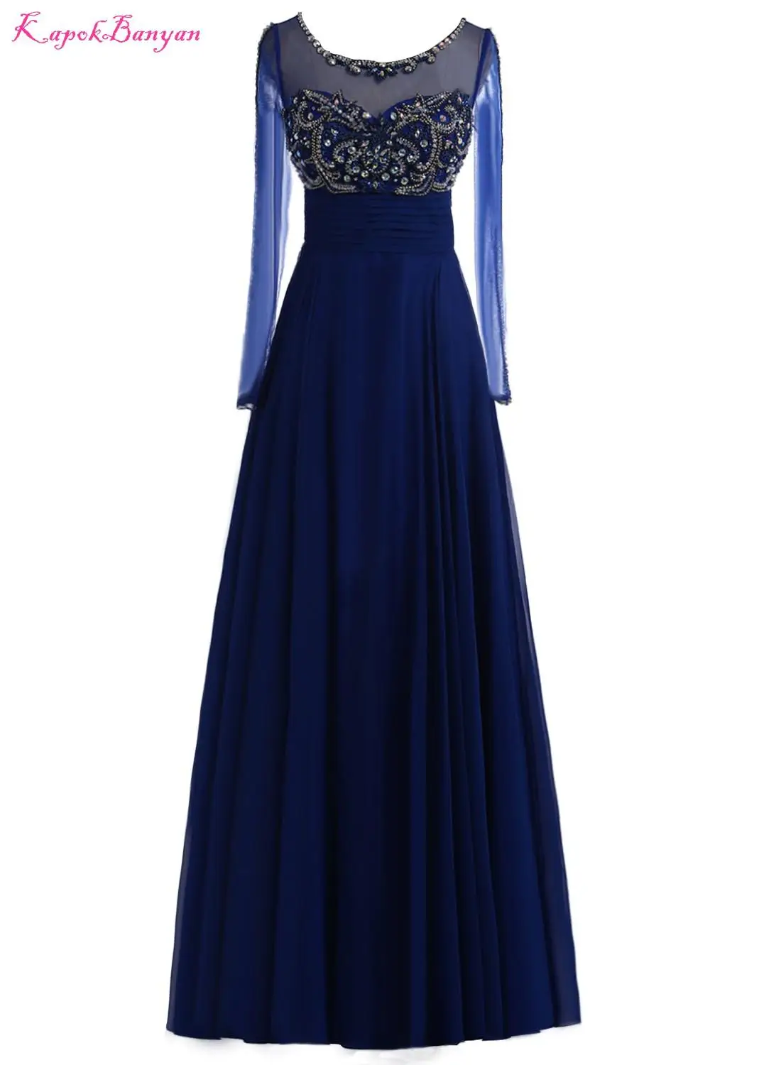 same photo BridalaffairReal Photo Vestido de festa темно-синее платье для выпускного вечера с бусинами es с глубоким вырезом и длинным рукавом Вечерние платья для выпускного вечера Robe de soiree - Цвет: same photo