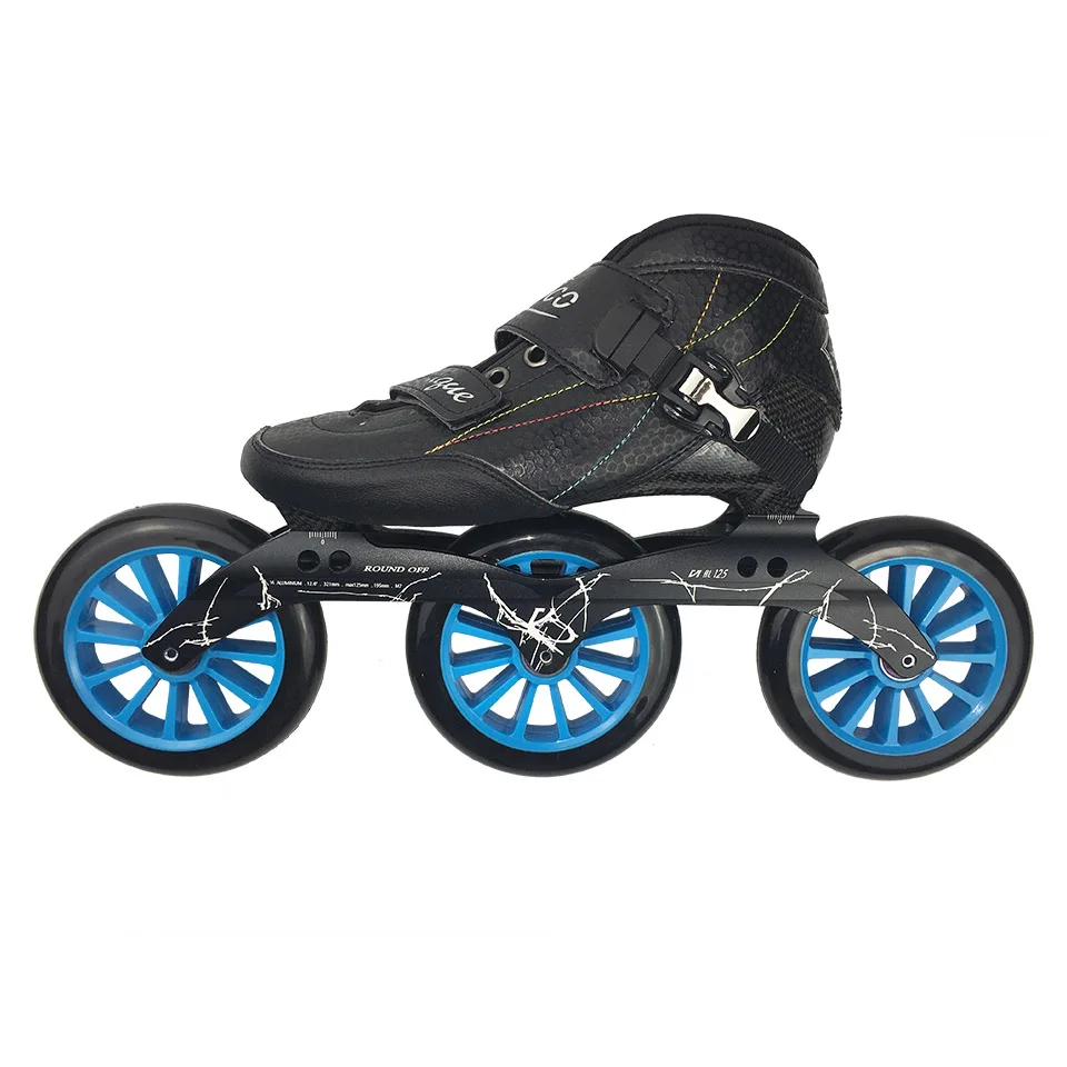 Black 125mm wheels 4 колеса коньки скорость Patines Встроенные роликовые коньки ZICO Профессиональный конькобежный спорт коньки для детей взрослых Patins SH52 - Цвет: Black 125mm wheels