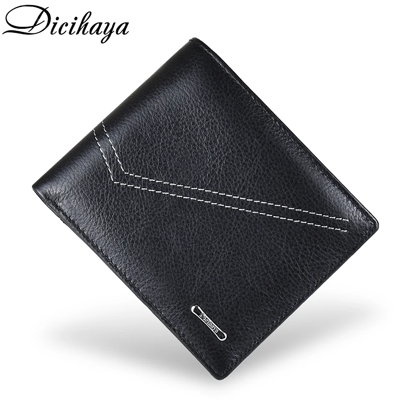 DICIHAYA RFID мужские бумажники кошелек из натуральной кожи модный двойной мужской