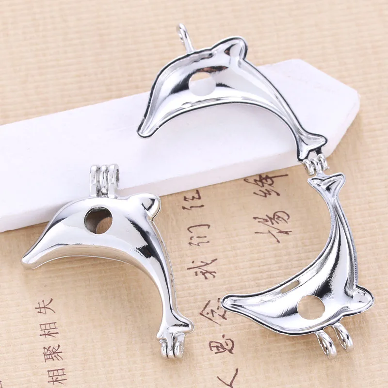 6 шт. Серебряный фетровый шар дельфина для изготовления ювелирных изделий клетка