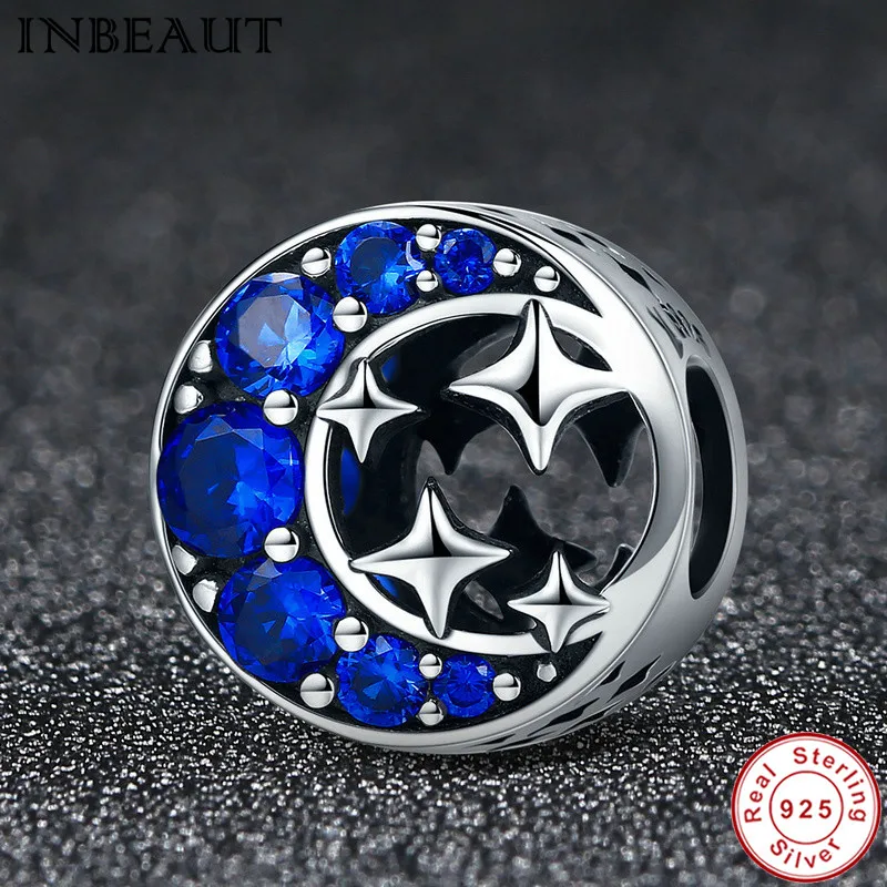 INBEAUT Модные Новые Аутентичные 925 Стерлинговое Серебро Звезда и Луна Легенда