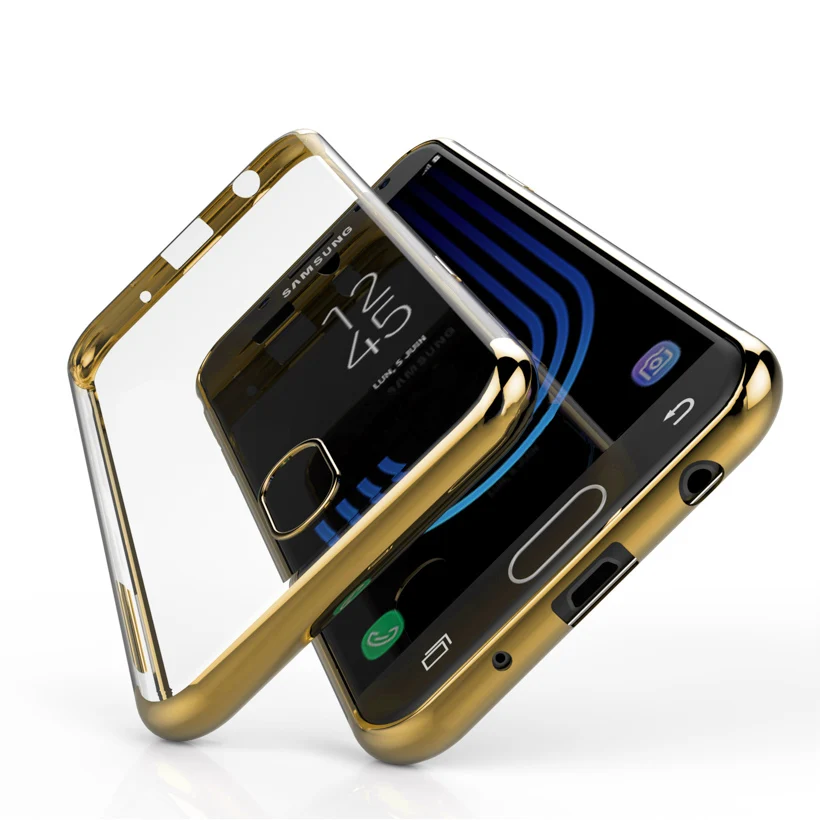 Gold Силиконовый чехол для samsung Galaxy S8 S9 S6 S7 край S10 Lite A5 A6 A8 Note 8, 9, 10, плюс A50 A70 A10 A40 A30 A60 A80 чехол - Цвет: Gold