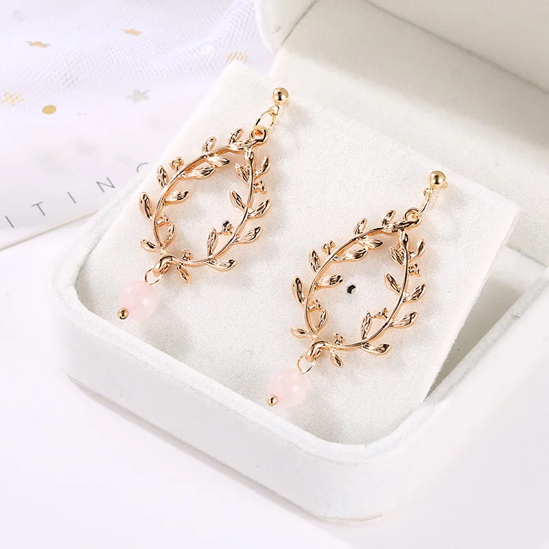 Doreen Box модные серьги-гвоздики KC Золотой Серебряный Пшеница геометрический полый