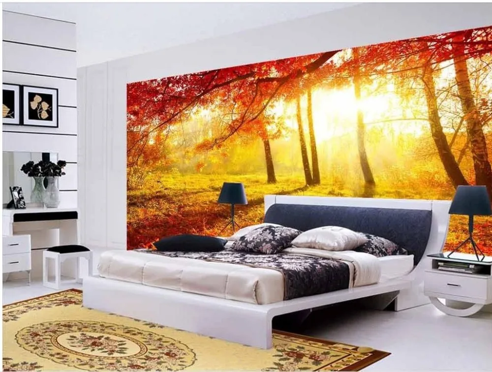 classic painting wallpaper 3d murals for living room Landscape Sunshine leaves Home Decoration | Обустройство дома