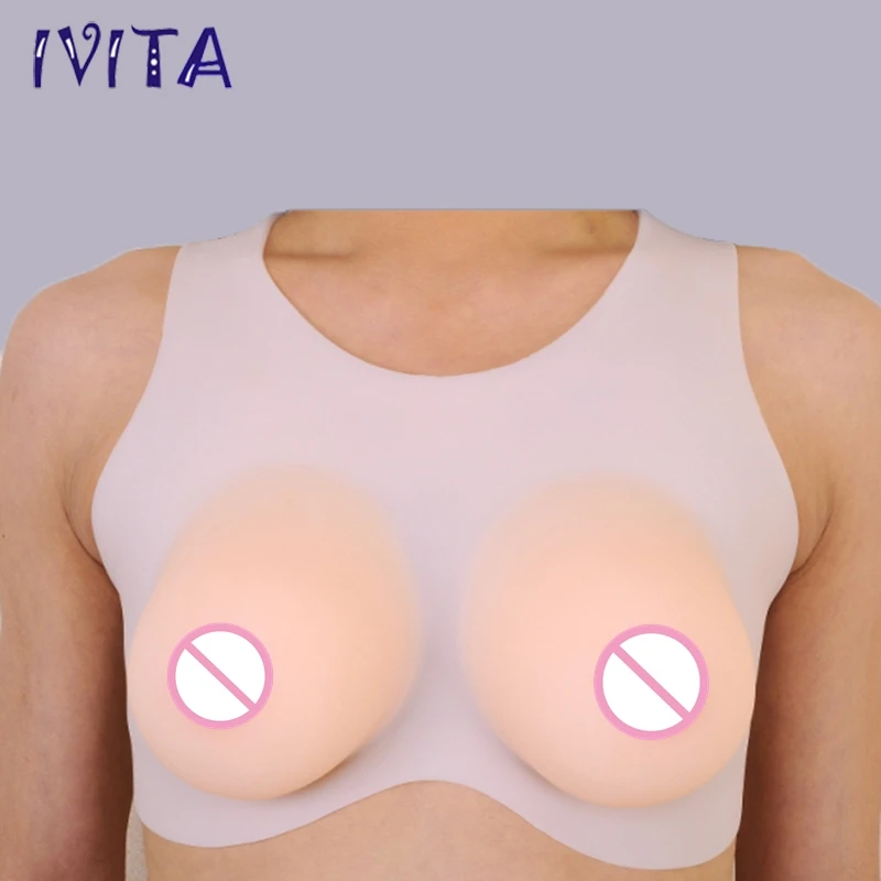 IVITA 1400g силиконовые искусственные бриллианты формы для груди Drag Queen|fake breast forms|breast
