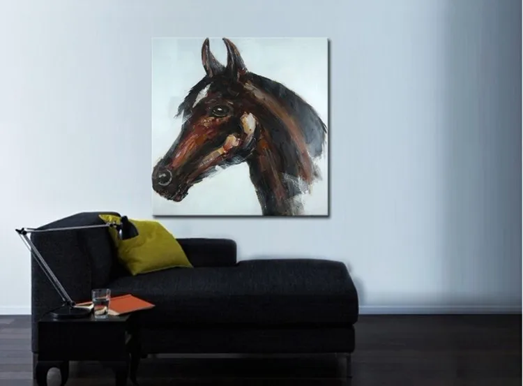 

Hand- painted canvas oil paintings horse picture wall art for home decoration modern oil painting on canvas no frame