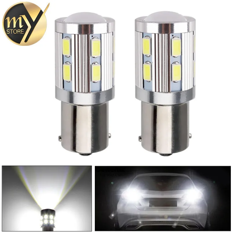 2 шт. 1156 BA15S 12 SMD Samsung 5730 Светодиодная лампа высокой мощности p21w R5W Автомобильные