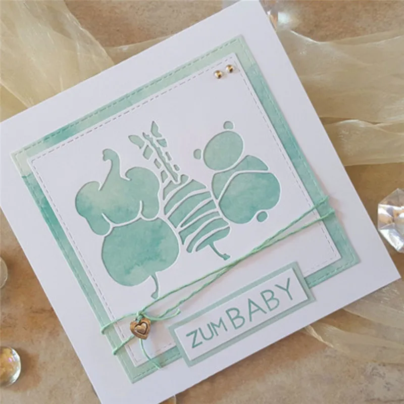 Креативные детские животные штампы слон собака металлическая вырубка трафареты